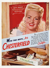 Chesterfield (Cigarettes) 1944 Betty Grable, Pin-up Girl