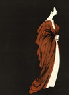 Lucien Lelong 1947 Cape drapée, Evening Gown, René Gruau