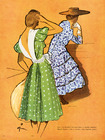 Grès & Marcel Rochas 1946 René Gruau, Robes Imprimées