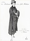 Pierre Balmain 1952 René Gruau, Ensemble en Jersey Racine